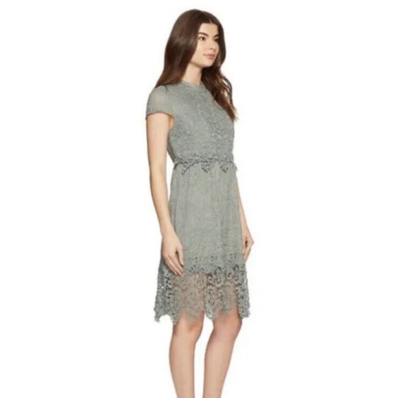 Romeo + Juliet Couture Lace Dress Open Back Dusty Sage Small - NWT - Picture 3 of 12
